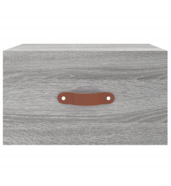 Table de chevet murale sonoma gris 35x35x20 cm