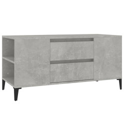 Meuble TV Gris béton 102x44,5x50 cm Bois d'ingénierie