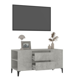 Meuble TV Gris béton 102x44,5x50 cm Bois d'ingénierie