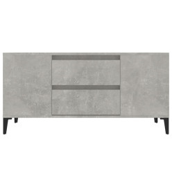 Meuble TV Gris béton 102x44,5x50 cm Bois d'ingénierie