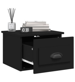 Tables de chevet murales 2 pcs noir 41,5x36x28 cm