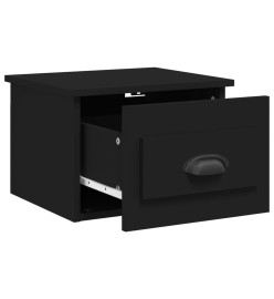 Tables de chevet murales 2 pcs noir 41,5x36x28 cm