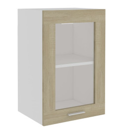 Armoire en verre suspendue Chêne sonoma 40x31x60 cm Aggloméré