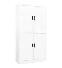 Armoire de bureau Blanc 90x40x180 cm Acier