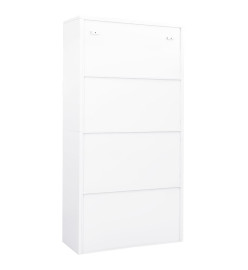 Armoire de bureau Blanc 90x40x180 cm Acier