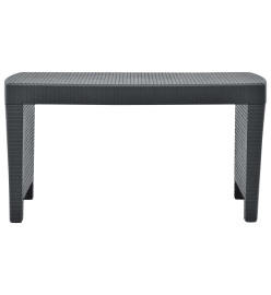 Salon de jardin 3 pcs Plastique Anthracite