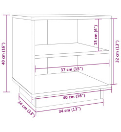 Table de chevet Marron miel 40x34x40 cm Bois de pin solide