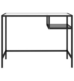 Bureau d'ordinateur Noir 100x36x74 cm Verre