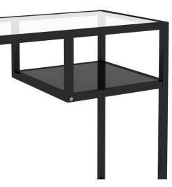 Bureau d'ordinateur Noir 100x36x74 cm Verre