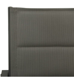 Ensemble à manger de jardin 7 pcs noir textilène et acier