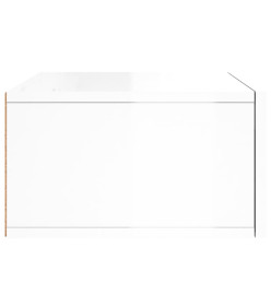 Tables de chevet murales 2 pcs blanc brillant 35x35x20 cm