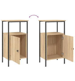 Tables de chevet 2 pcs chêne sonoma 41x31x80 cm bois ingénierie