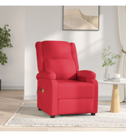 Fauteuil de massage électrique Rouge Similicuir