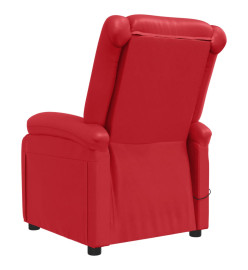 Fauteuil de massage électrique Rouge Similicuir