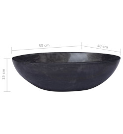 Lavabo Noir 53x40x15 cm Marbre