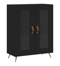 Buffet haut Noir 69,5x34x180 cm Bois d'ingénierie