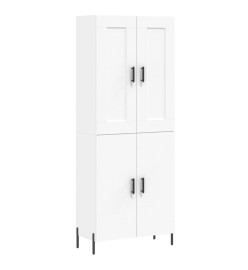 Buffet haut Blanc 69,5x34x180 cm Bois d'ingénierie