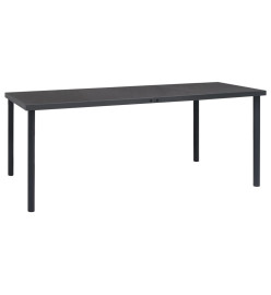 Mobilier de salle à manger d'extérieur 9 pcs Acier