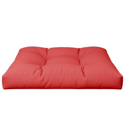 Coussin de palette rouge 80x80x12 cm tissu