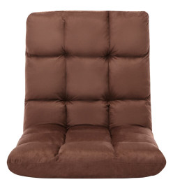 Chaise pliable de sol Marron Microfibre