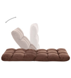 Chaise pliable de sol Marron Microfibre