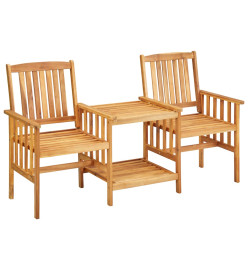 Chaises de jardin avec table à thé 159x61x92 cm Bois d'acacia