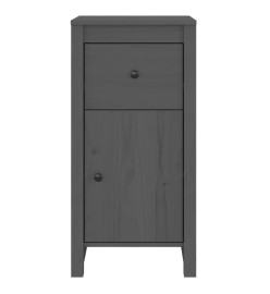 Buffets 2 pcs Gris 40x35x80 cm Bois massif de pin