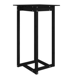 Table de bar Noir 60x60x110 cm Bois massif de pin