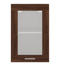 Armoire vitrée suspendue Chêne marron 40x31x60 cm