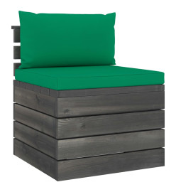 Salon palette de jardin 4 pcs avec coussins Bois de pin massif