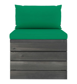 Salon palette de jardin 4 pcs avec coussins Bois de pin massif