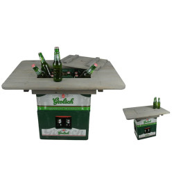 Esschert Design Dessus de table pour caisse de bière Gris