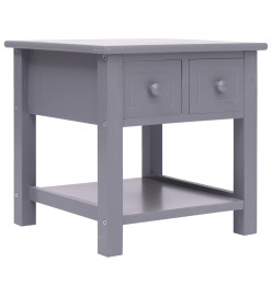 Table d'appoint Gris 40x40x40 cm Bois de Paulownia