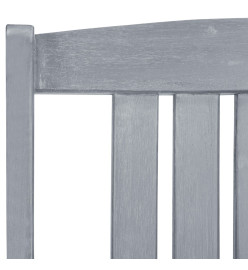 Chaises de jardin avec coussins 4 pcs Gris Bois d'acacia massif