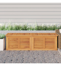 Boîte de rangement jardin et sac 175x50x53 cm bois massif teck