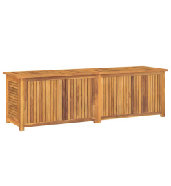 Boîte de rangement jardin et sac 175x50x53 cm bois massif teck
