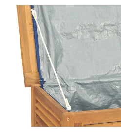 Boîte de rangement jardin et sac 175x50x53 cm bois massif teck