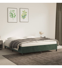 Cadre de lit Vert foncé 160x200 cm Velours