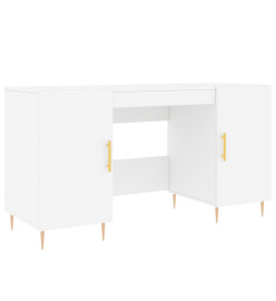 Bureau blanc 140x50x75 cm bois d'ingénierie