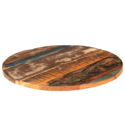 Dessus de table rond 60 cm 25-27 mm Bois de récupération solide