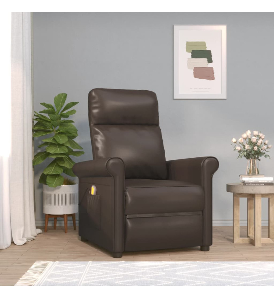 Fauteuil de massage Marron Similicuir