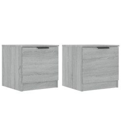 Tables de chevet 2 pcs Sonoma gris 40x39x40 cm