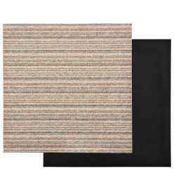 Dalles de tapis de sol 20 pcs 5 m² 50x50 cm Beige rayé