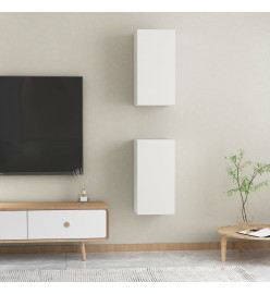 Meubles TV 2 pcs Blanc 30,5x30x60 cm Aggloméré