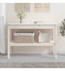 Table console Blanc 110x40x75 cm Bois de pin solide