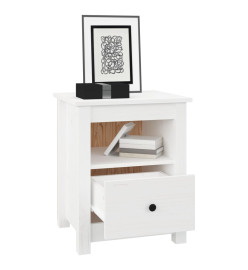 Tables de chevet 2 pcs Blanc 40x35x49 cm Bois de pin massif