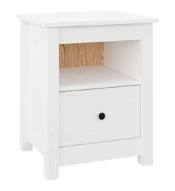 Tables de chevet 2 pcs Blanc 40x35x49 cm Bois de pin massif