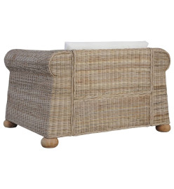 Fauteuil avec coussins Rotin naturel