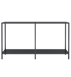 Table console Noir 140x35x75,5 cm Verre trempé