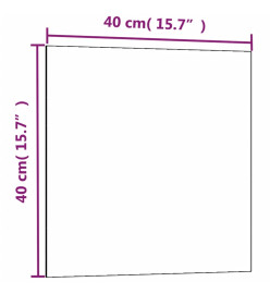 Tableau noir magnétique mural Blanc 40x40 cm Verre trempé